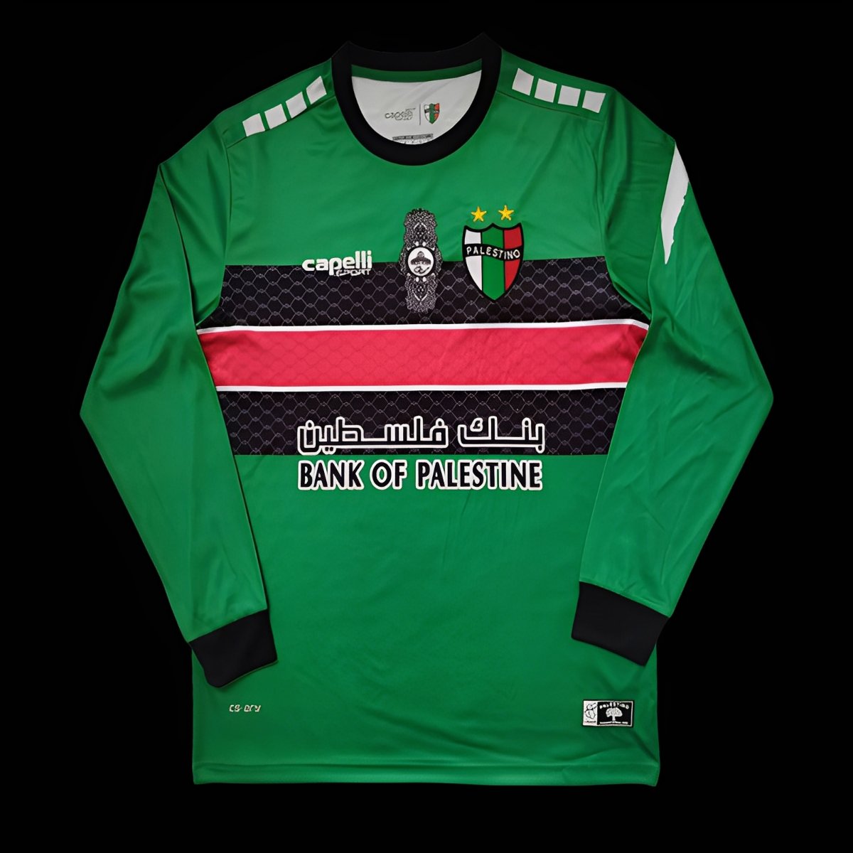 Retro 22/23 CD Palestino Green Long Sleeve Jersey