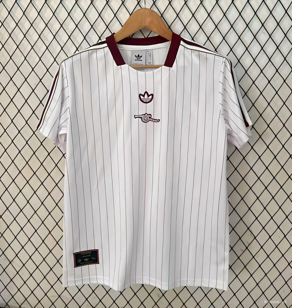 25/26 Arsenal Adidas Original Terrace Icons WHITE Jersey