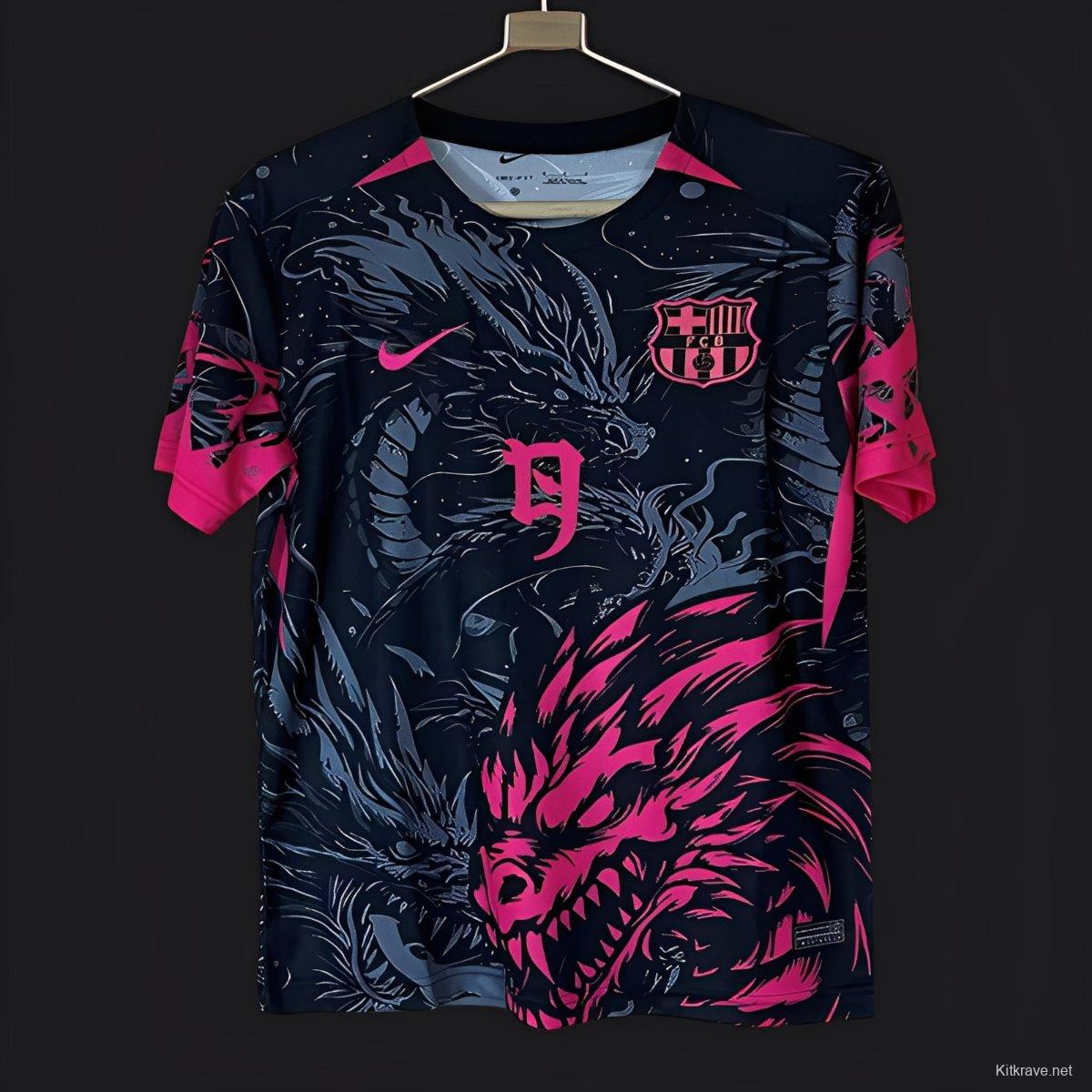 25/26 Barcelona Black & Red Dragon Jersey