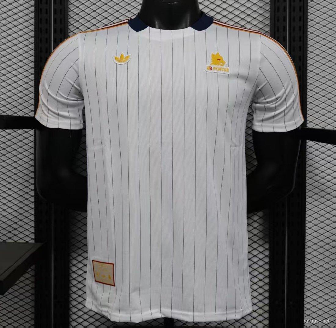 Player Version 25/26 AS Roma White Adidas Original Casual Jersey