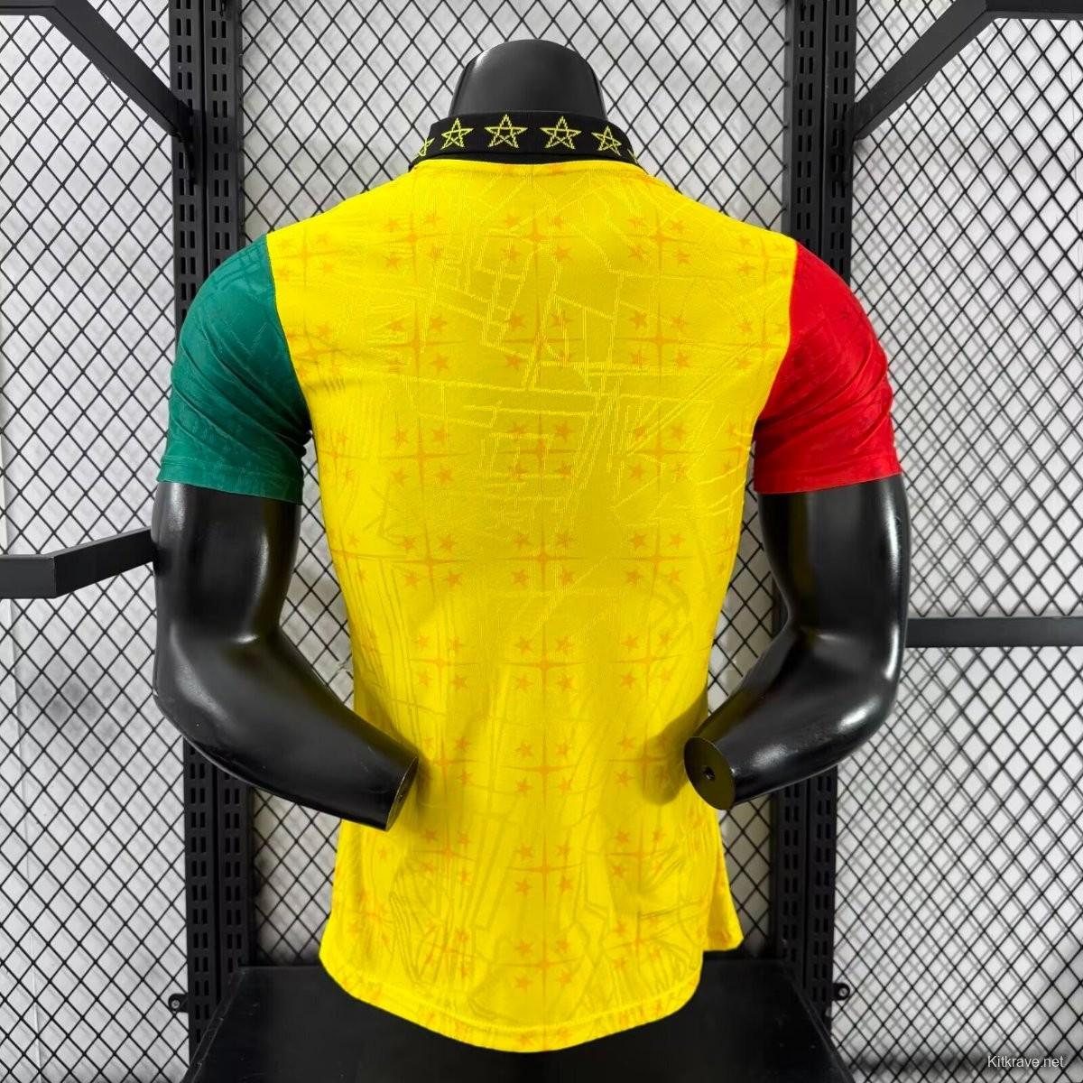 Player Version 2026 Ghana White with Black Star and Yellow Sleeves Jersey