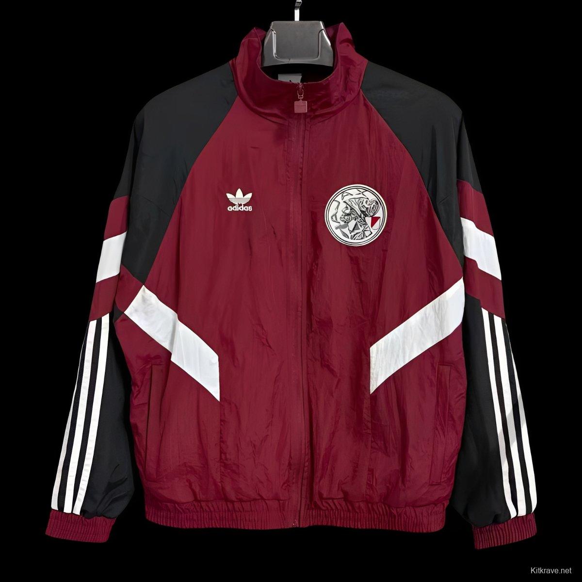 25/26 Ajax Wine Full Zipper Windbreaker