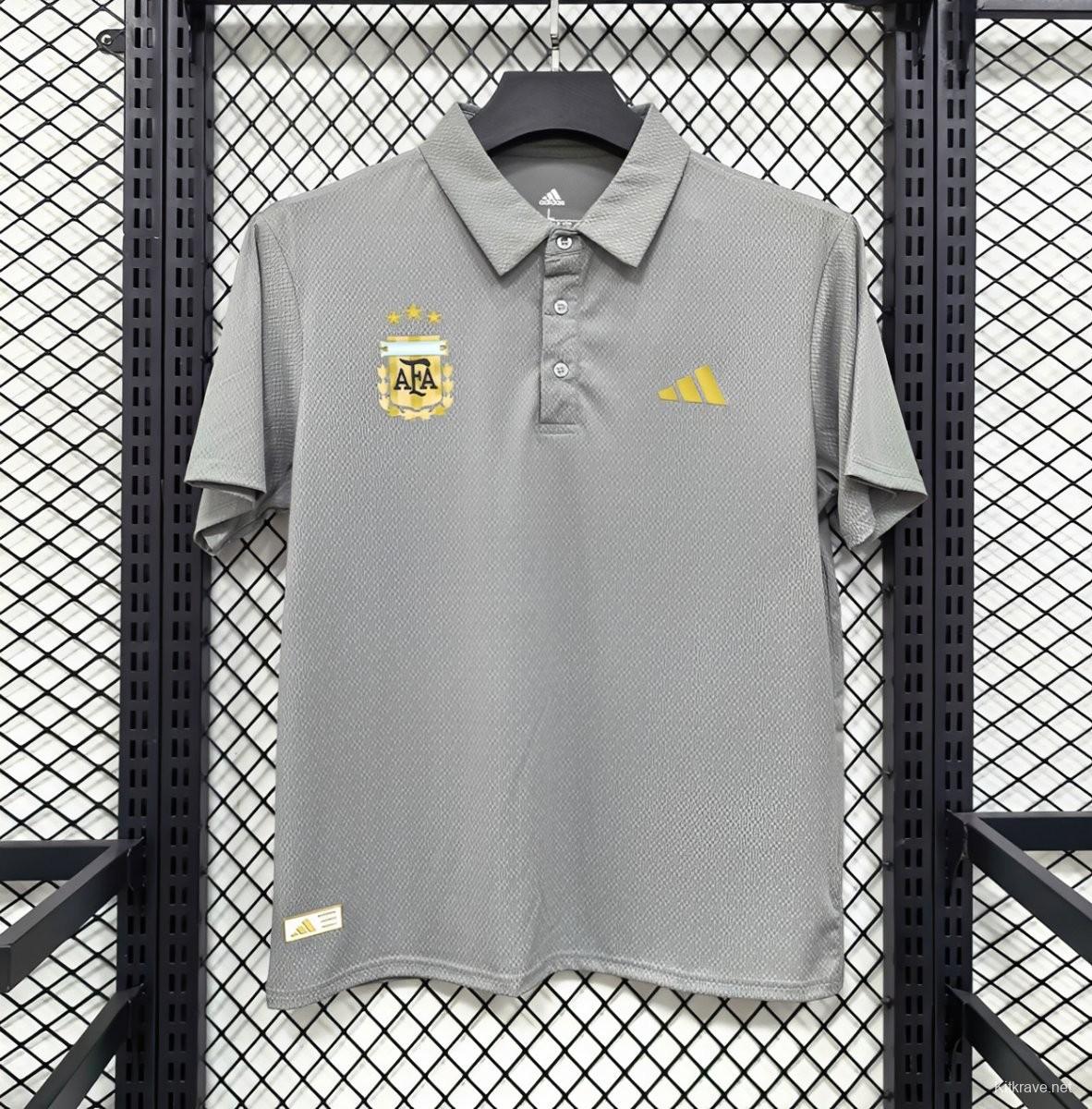 2026 Argentina Grey Polo Jersey