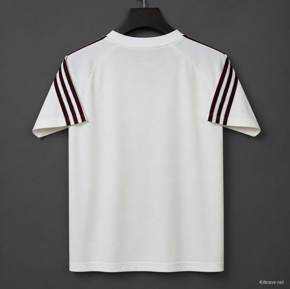 2026 Spain Adidas Originals T-Shirt - Off White/Burgundy Classic Jersey