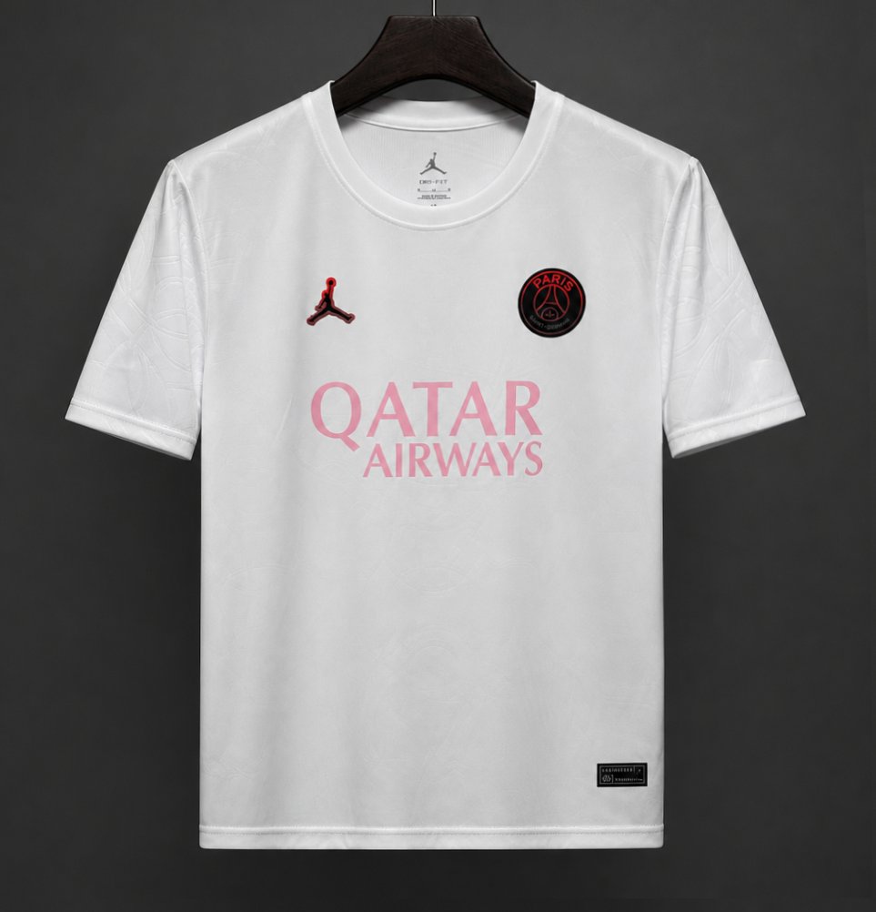 25/26 PSG x Jordan White & Pink Foam Training Jersey