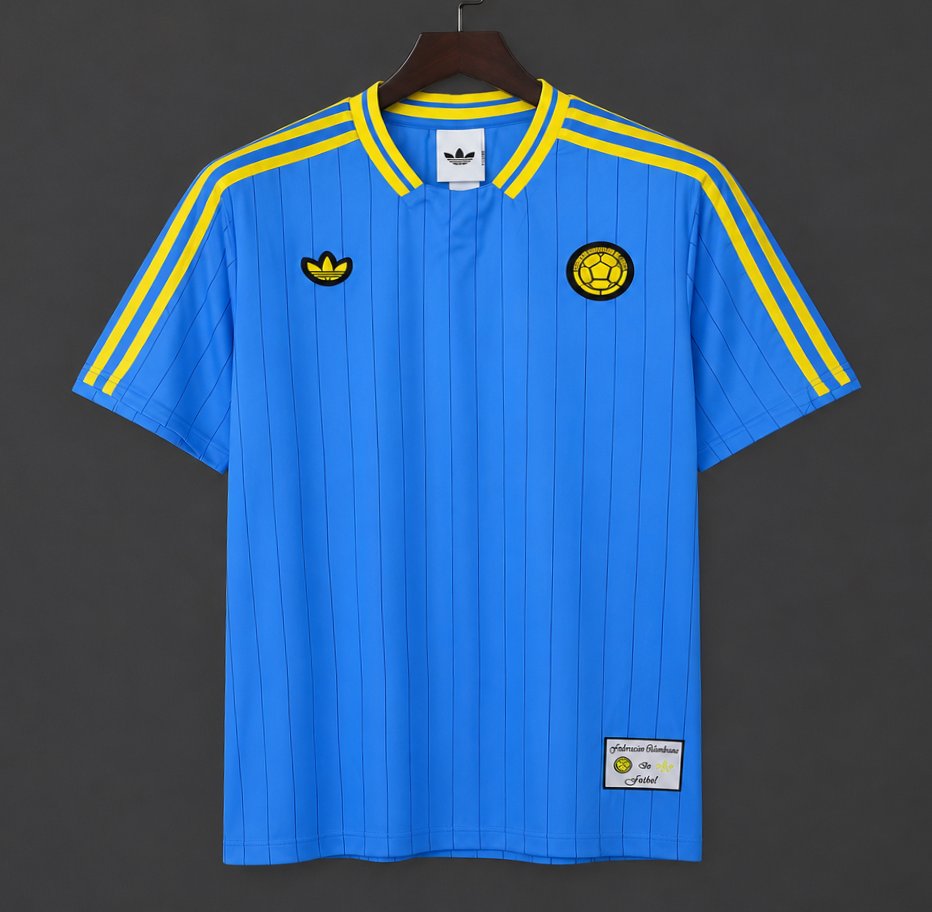 2026 Adidas Originals Colombia Terrace Icons Blue Jersey