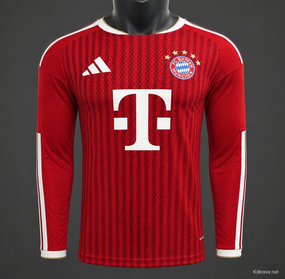 Player Version 26/27 Bayern Munich Home Long Sleeve Jersey