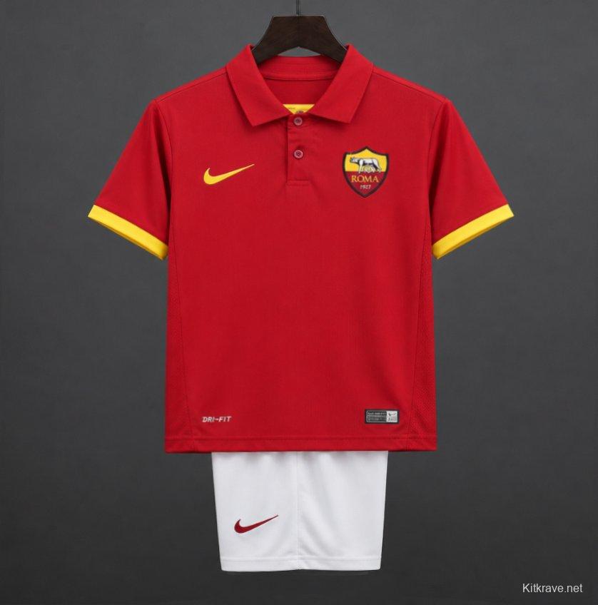 Retro Kids 14/15 AS Roma Maroon Home Jersey
