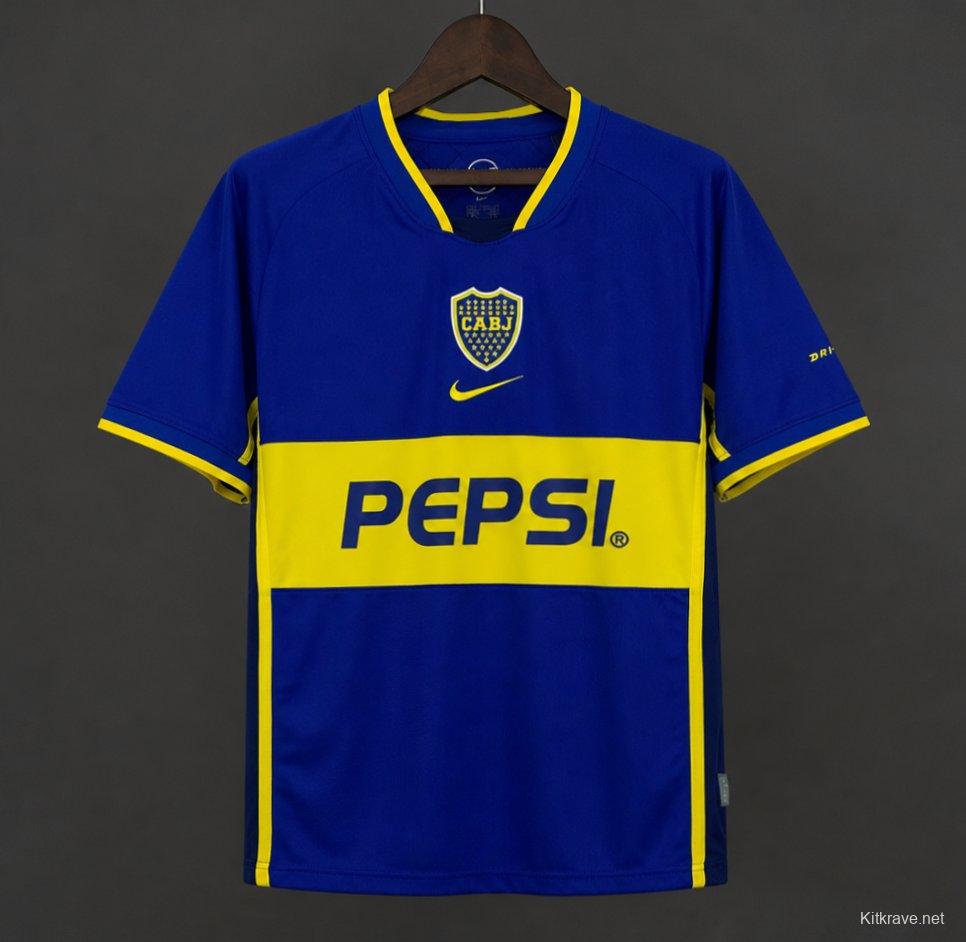 02/03 Retro Boca Juniors Home Jersey