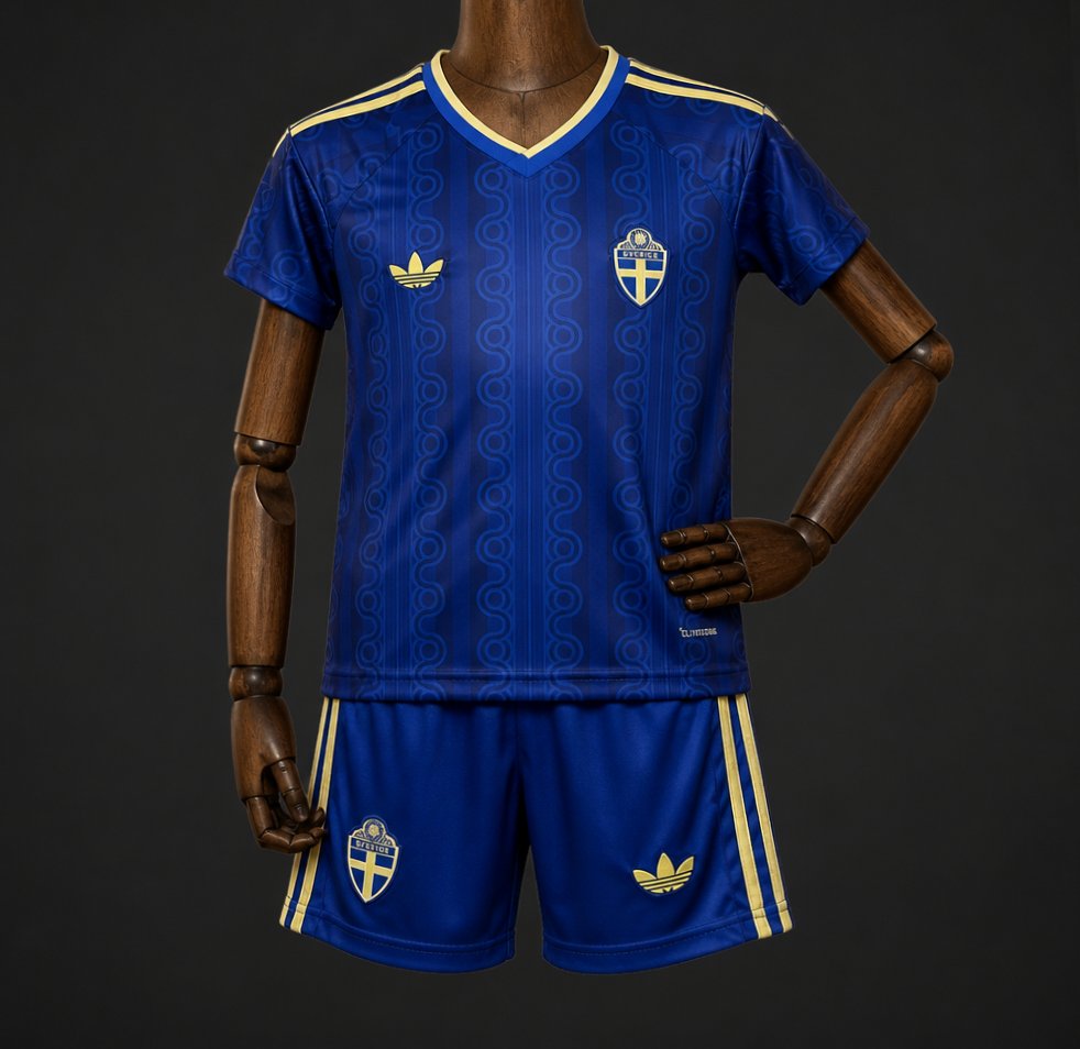2026 Kids Sweden World Cup Away Kit