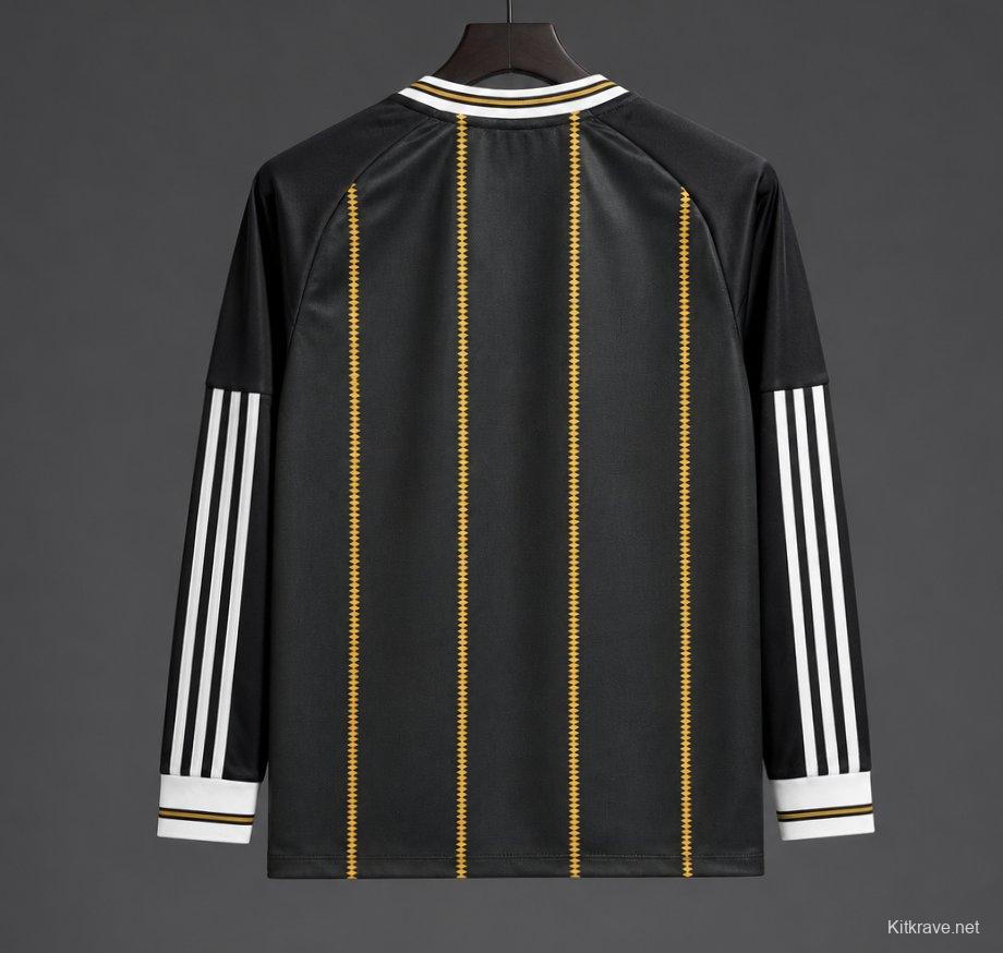 2026 Germany Away Black/Gold Long Sleeve Jersey