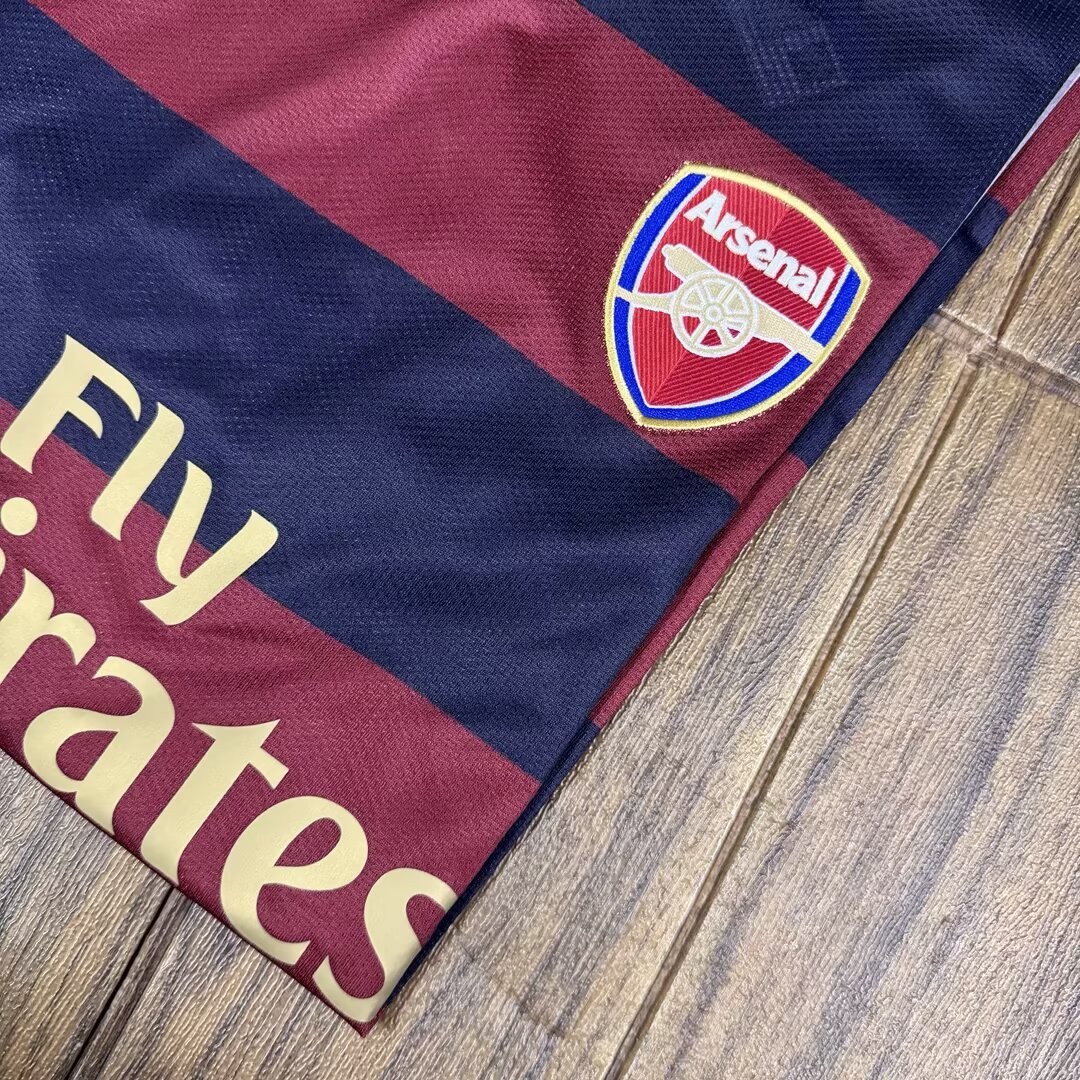 Retro 07/08 Arsenal Third Dark Blue/Maroon Jersey