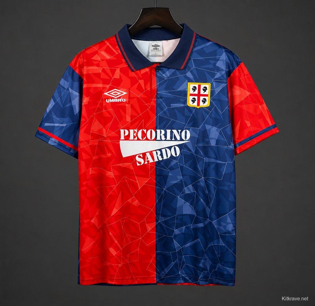 Retro 92/93 Cagliari Calcio Home Jersey