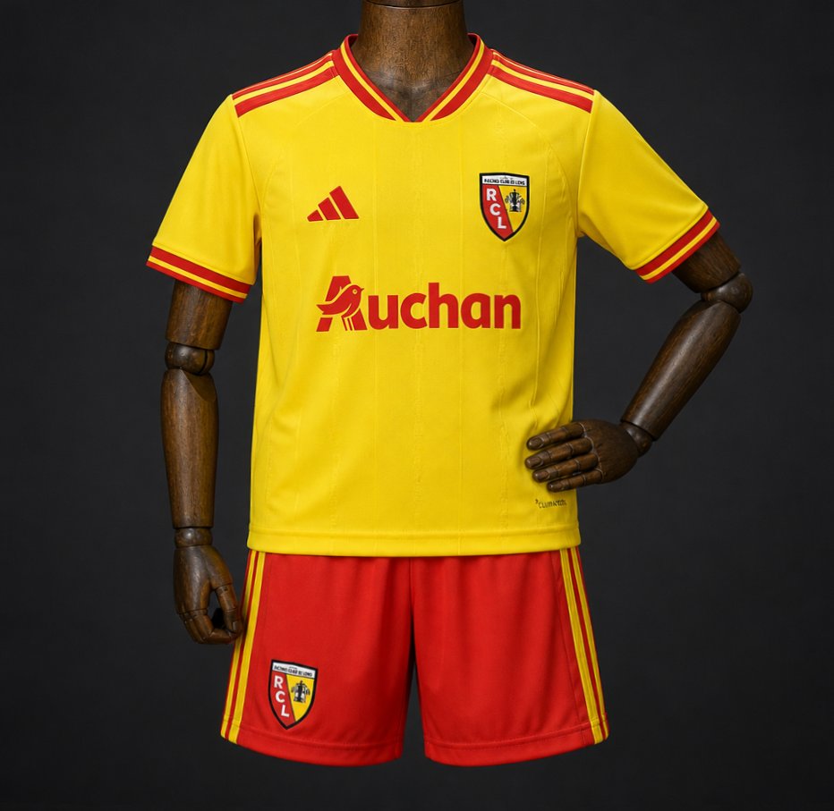 2026/27 RC Lens Yellow with Red Stripe Home Jersey