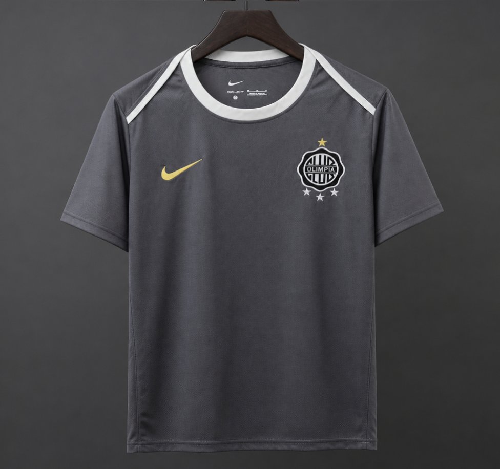 26/27 Olimpia Dark Grey with Clean Minimal Design Training Jersey