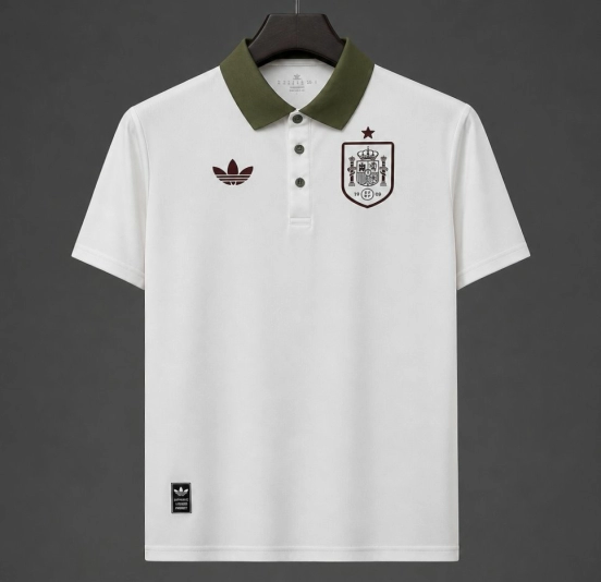 2026 Spain White POLO Jersey