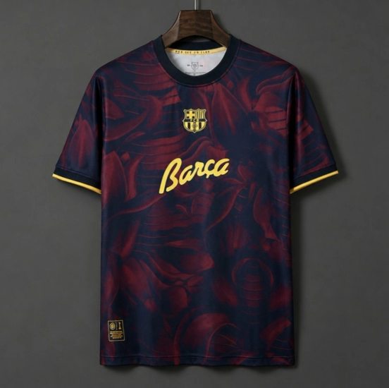 26/27 Barcelona Special Abstract Red & Blue "Barça" Script Jersey