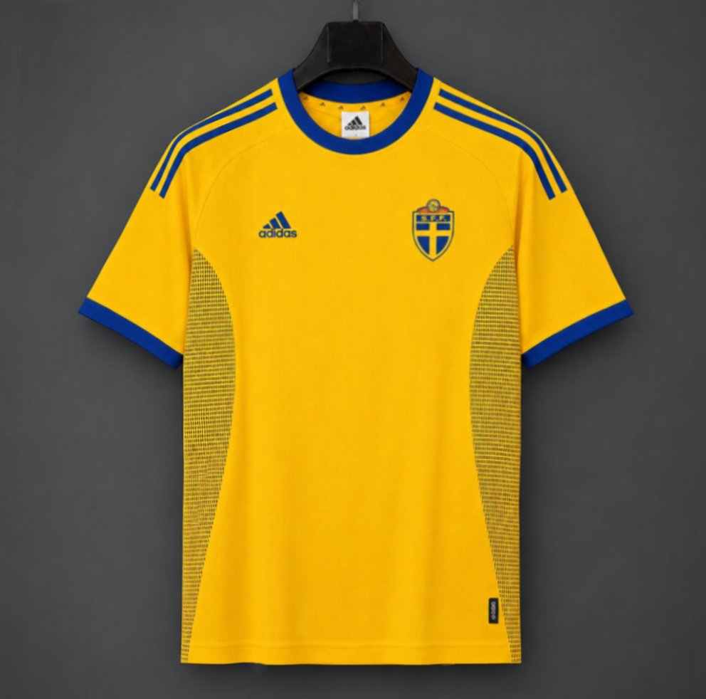Retro 2002 Sweden Home Jersey