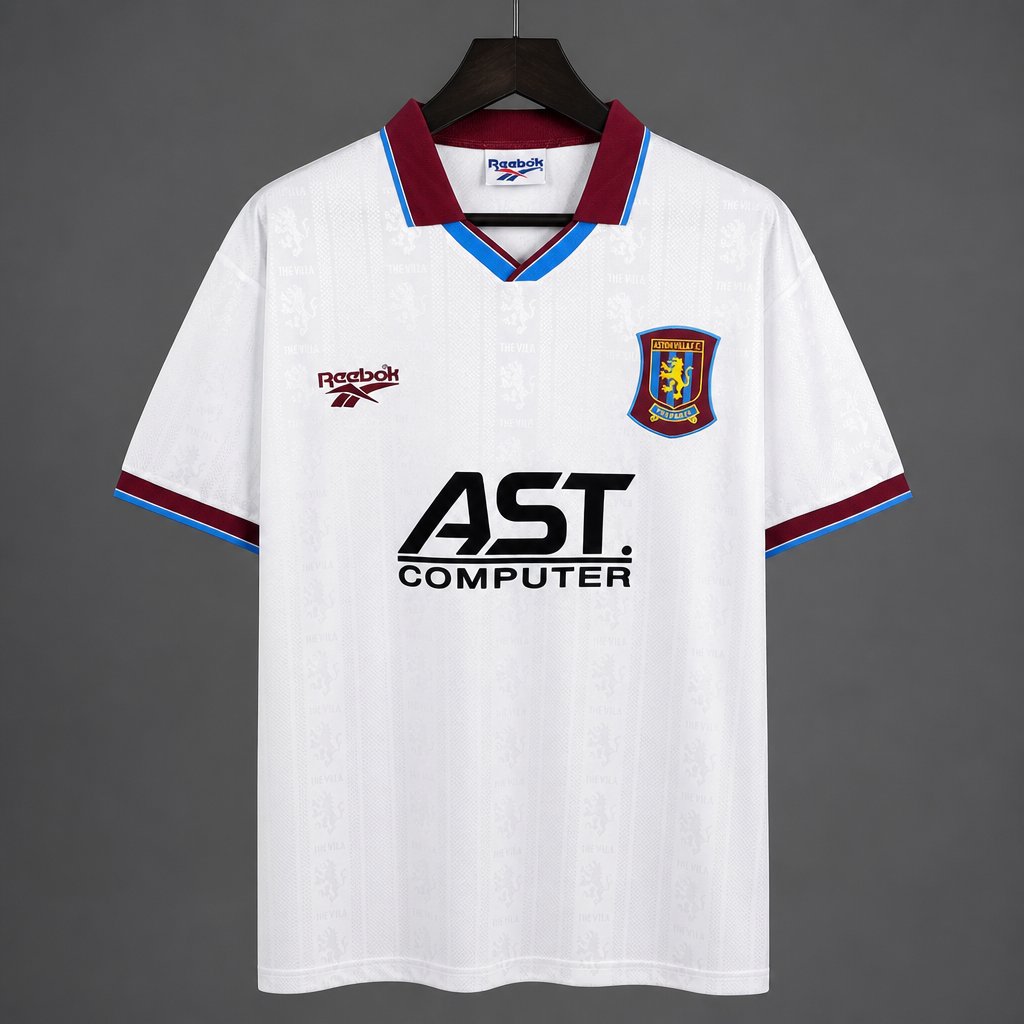 Retro 95/96  Aston Villa White Away Jersey