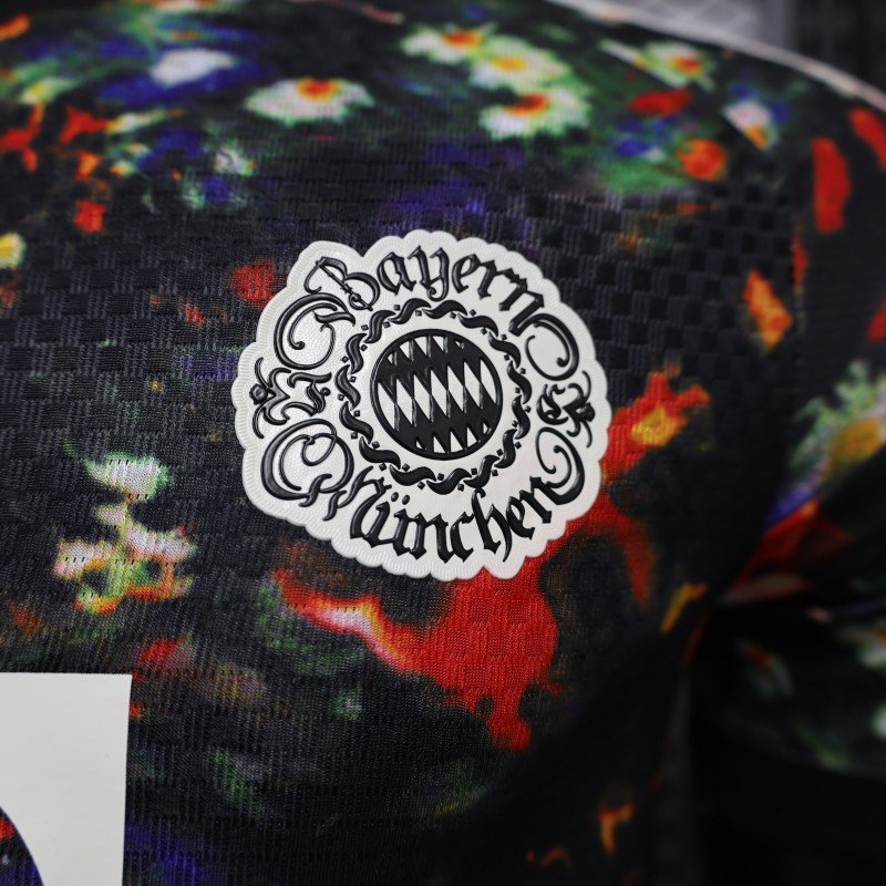 Player Version 26/27 FC Bayern München Black with Floral Abstract Allover Print Third Jersey