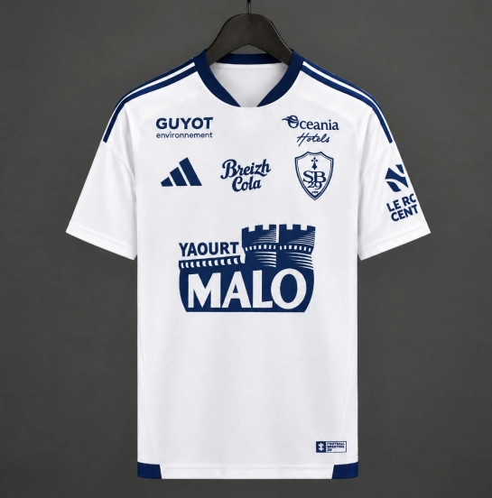 26/27 Stade Brestois Away White Jersey