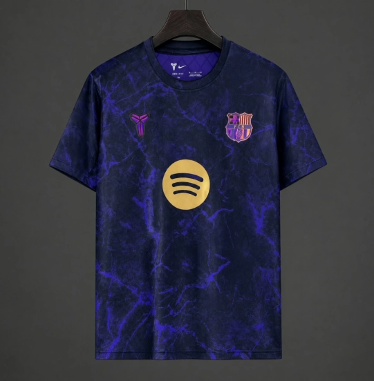 26/27 Barcelona Purple Marbled Pattern Pre-Match Jersey