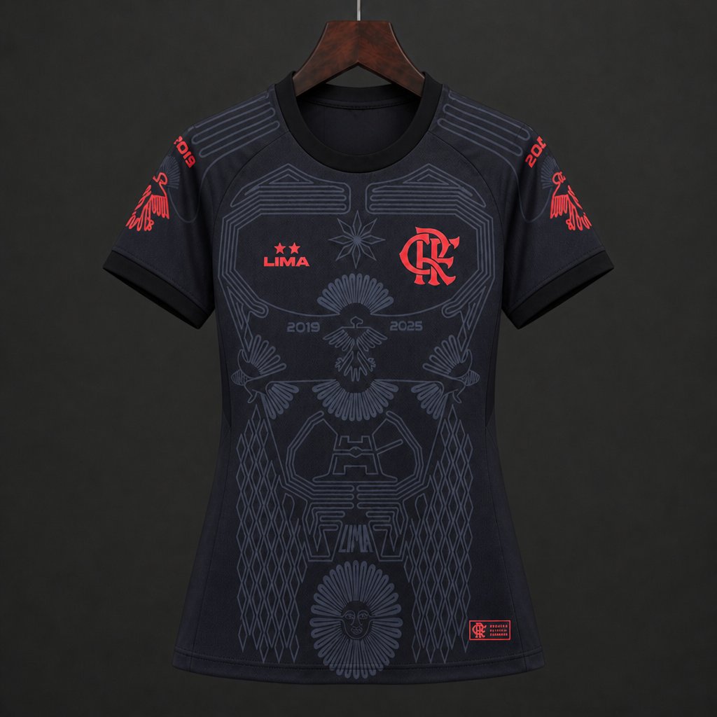 26/27 Women Flamengo Urubu de Lima Special Edition Black  Jersey